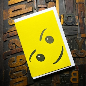 Carte typographique visage Lego | Sourire