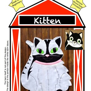 Baby Quilt Pattern - Kitten, a Downloadable Animal Shaped Pattern by Barn Baby Blankies Cat