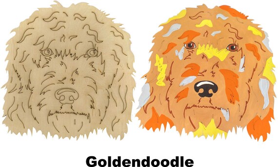 Paint It Yourself Dog Pop Art Goldendoodle Lhasa Apso Etsy