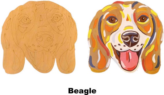 Paint It Yourself Dog Pop Art Beagle Dachshund Long Etsy