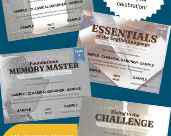 Classical Conversations Cycle 2 End of Year Certificates (PDF)