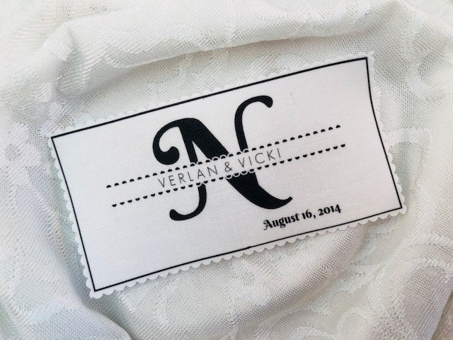 SOMETHING BLUE Bridal Gift Dress Label Dress Tag Monogram | Etsy