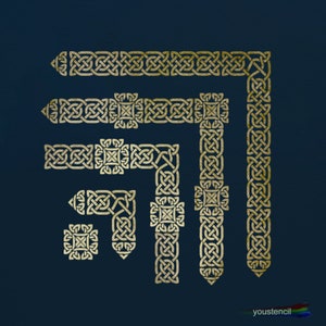 Celtic Knot Border Stencil Set For Art , Walls and Furniture, Large  ST89