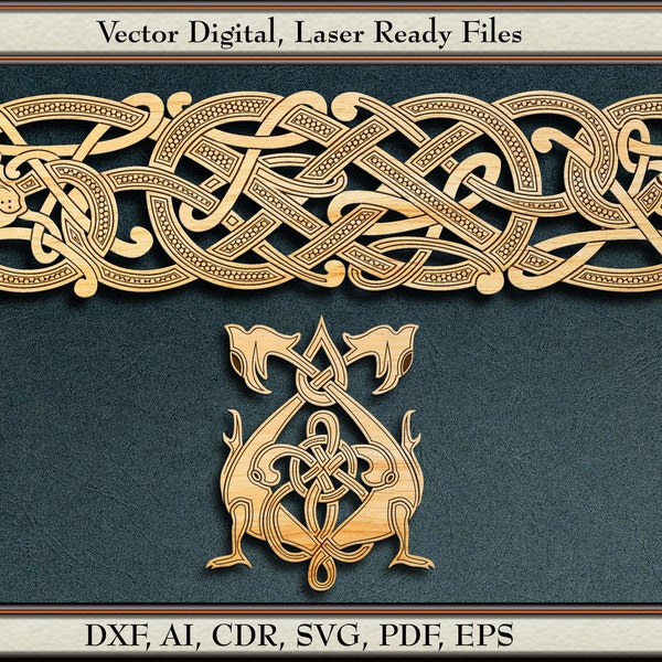 Noeud celtique, dessin vectoriel #87, svg, dxf, ai, cdr, pdf, eps. Pour la découpe et la gravure au laser.