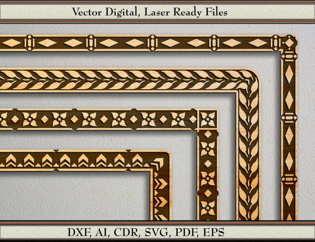 Victorian Borders #49, Svg, Dxf, Ai, Cdr, Pdf, Eps. for Laser
