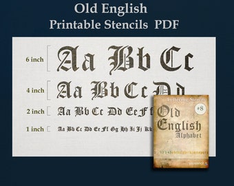 old english stencil etsy