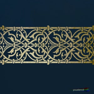 Stencil di bordo marocchino. Grande. Per pareti e arte ST73 L