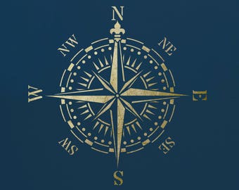 Victorian Compass  Stencil, for Walls, Art and Furniture. ST62