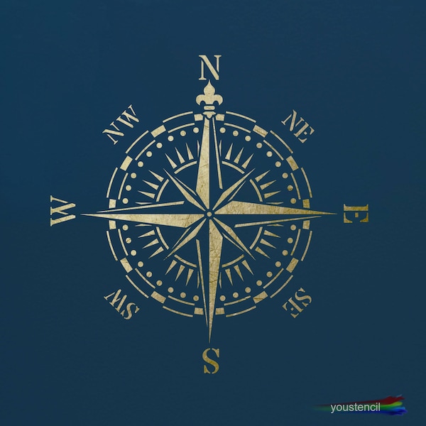 Victorian Compass  Stencil, for Walls, Art and Furniture. ST62