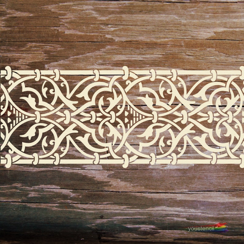 Moroccan Border Stencil. For Walls Art and Furniture ST73 Etsy