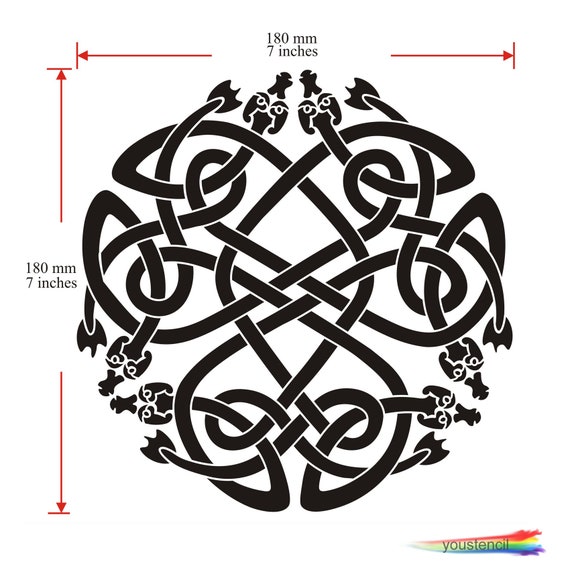 celtic knot stencil for walls art and furniture st3 etsy canada