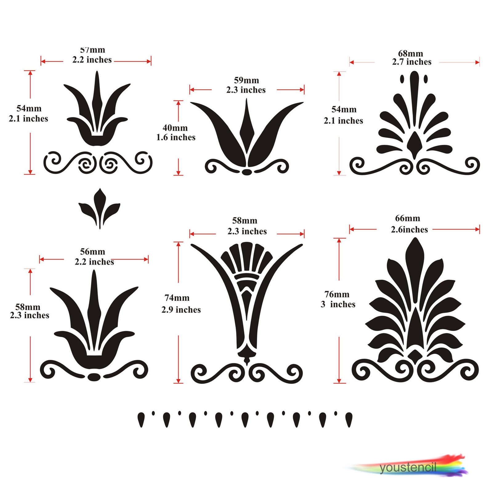 Greek Decorative Motifs Stencil 1 . for Walls Art and Etsy Australia