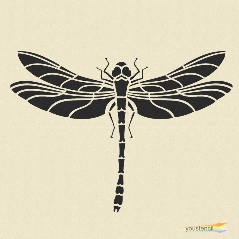 Dragonfly Stencil for Walls Art and Furniture. ST9 | Etsy UK