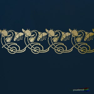 Cherry Blossom Border Stencil,  for Walls, Art  and Furniture.   ST14