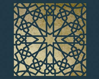 Moroccan Tile Stencil for Walls & Furniture  ST28