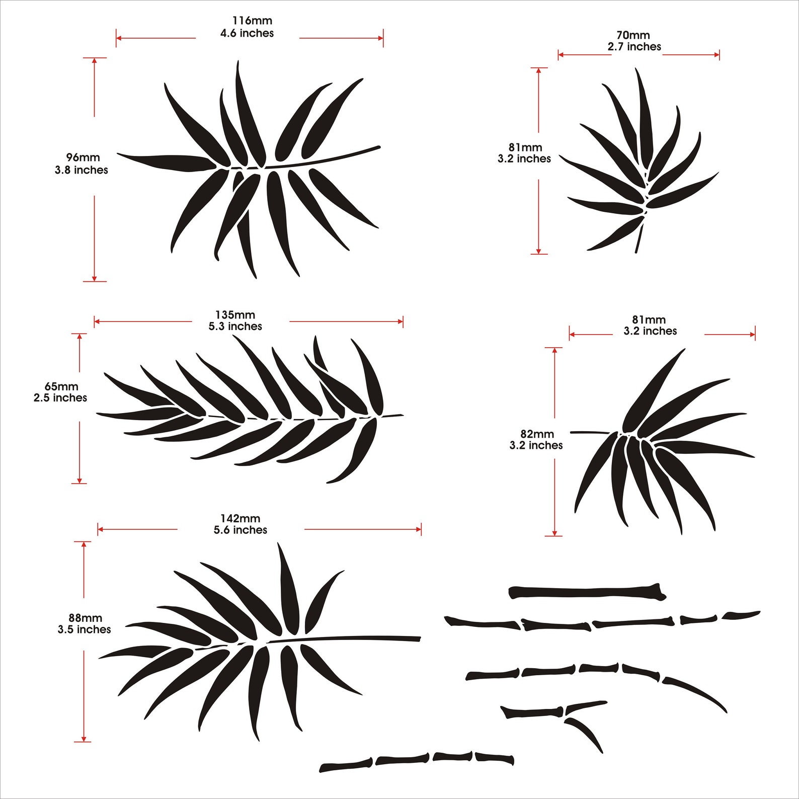 Bamboo Stencil Kit 1 for Art ST40 Etsy