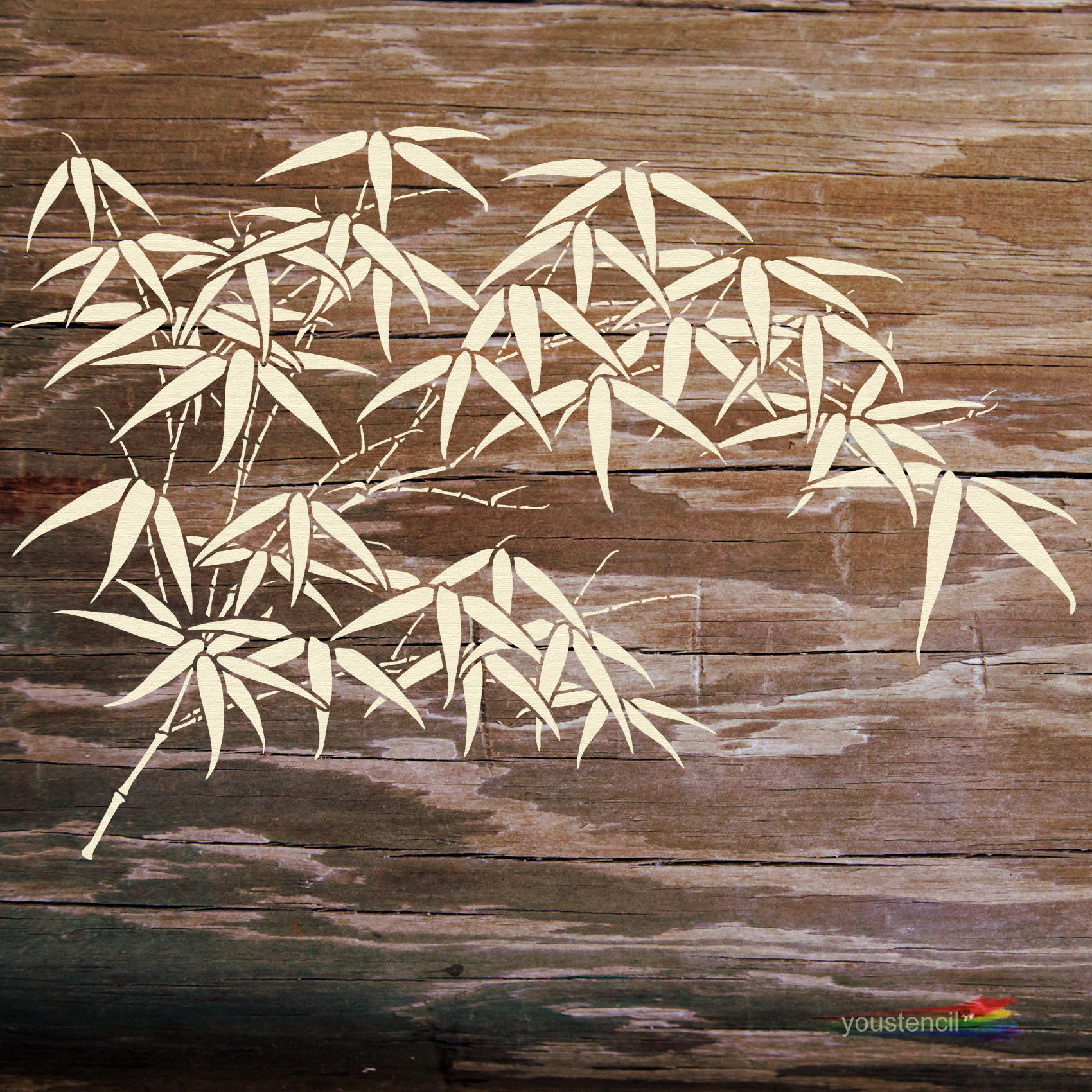 Large Bamboo Leaves Wall Stencil ST75 Etsy