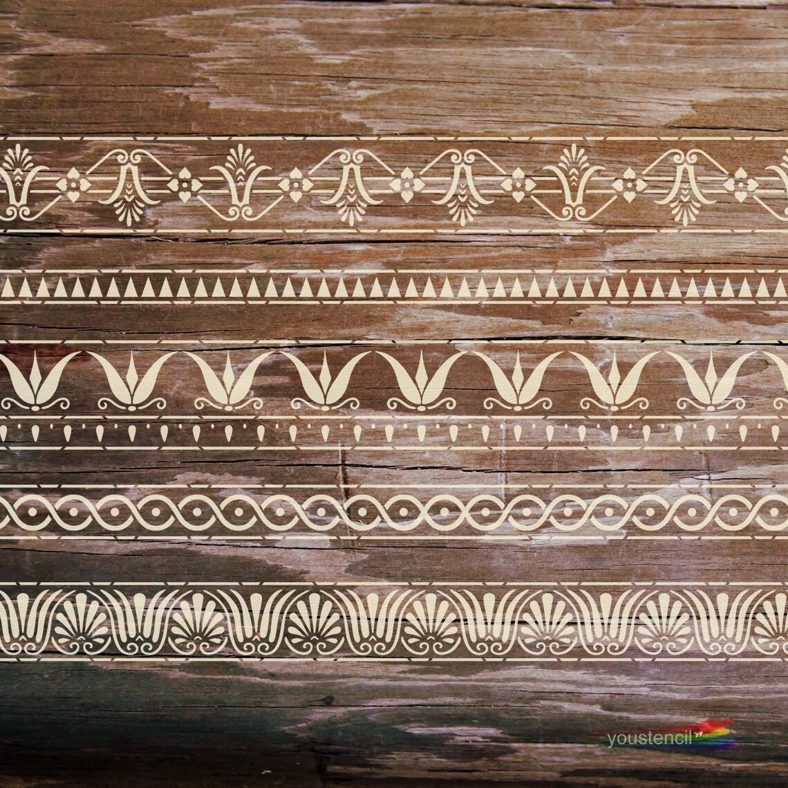 Greek Decorative Borders Stencil for Walls Art and Etsy