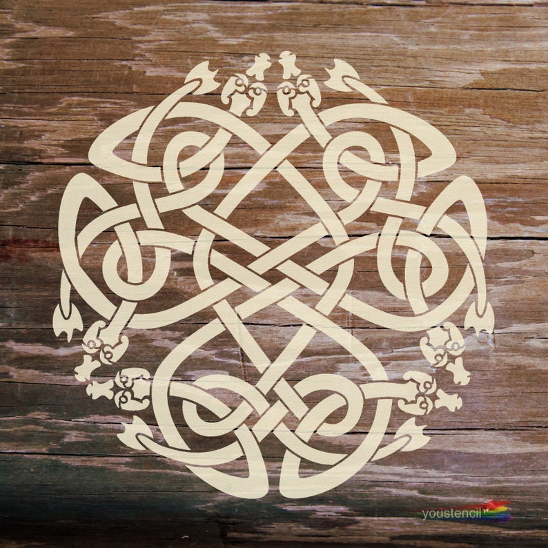 celtic knot stencil for walls art and furniture st3 etsy