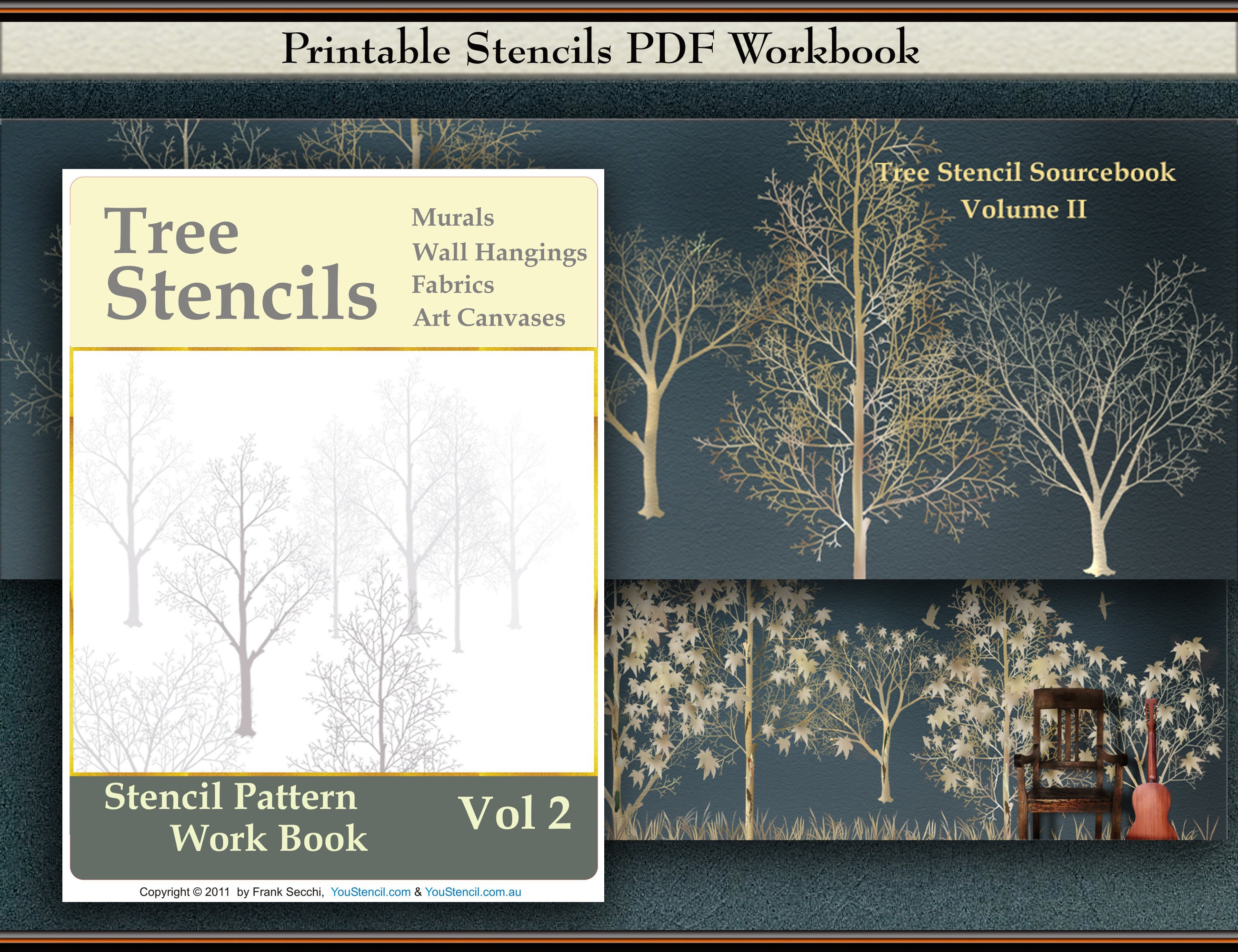 Printable Tree Stencils V2. Ebook PDF 