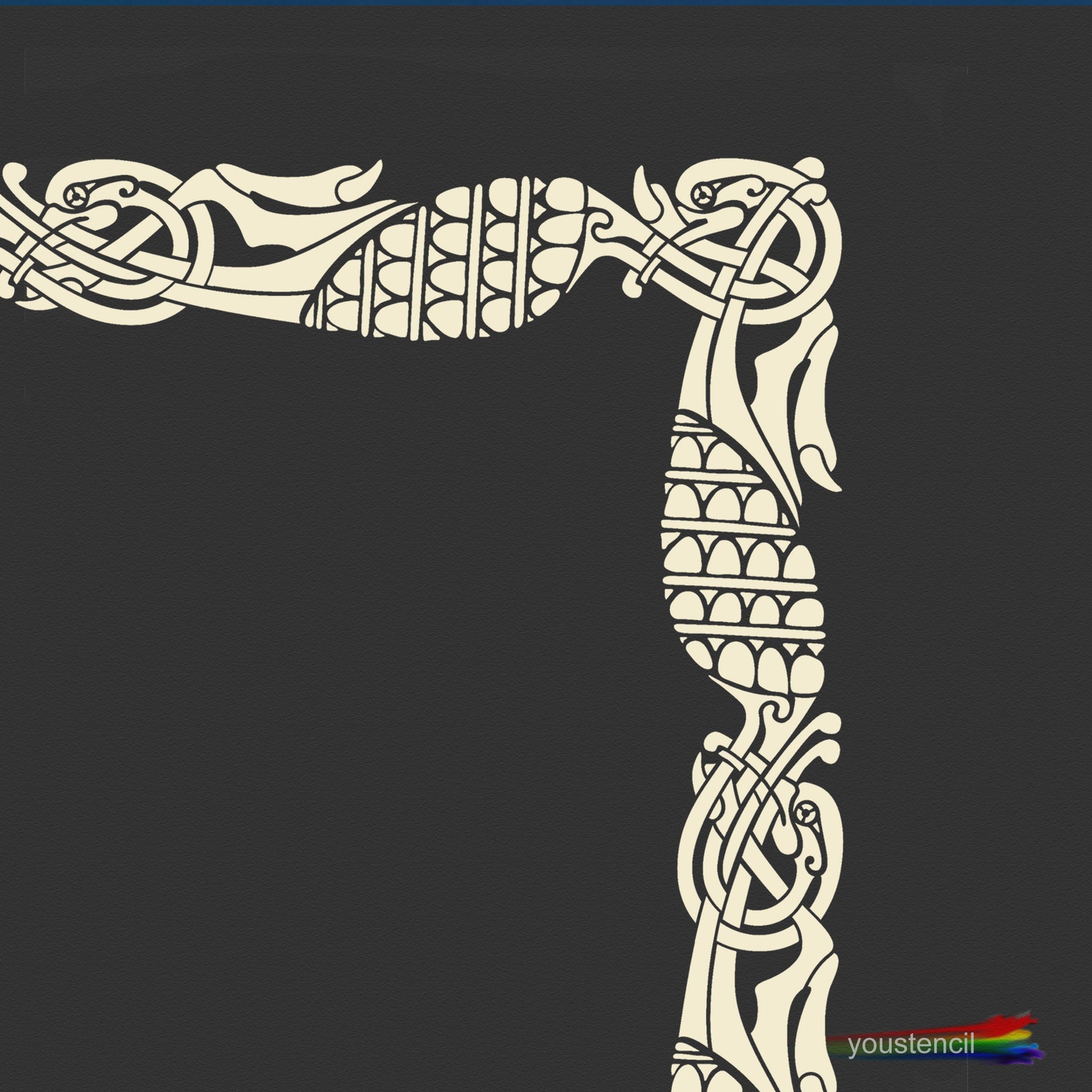 Celtic Viking Border Stencil With Corners. ST35 Etsy