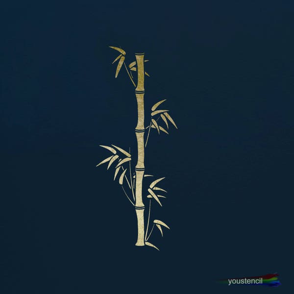 Bamboo Stencil Etsy