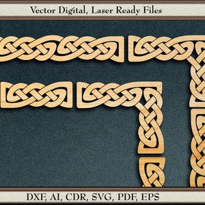 Keltischer Knoten Vektor, #93, svg, dxf, ai, cdr, pdf, eps. Laser-Cut-Dateien.