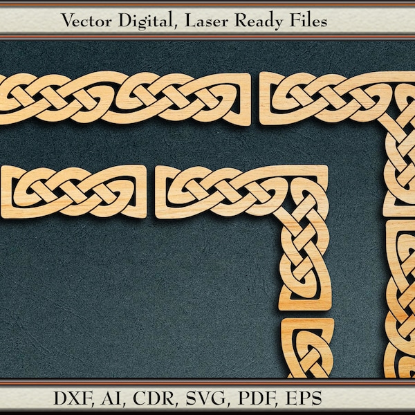 Keltischer Knoten Vektor, #93, svg, dxf, ai, cdr, pdf, eps. Laser-Cut-Dateien.