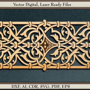 Marokkaanse grens Vector, #73, svg, dxf, ai, cdr, pdf, eps.  Voor lasersnijden en -graveren.