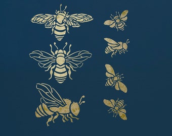 Bee Stencil for Walls, Furniture and Art  ST48