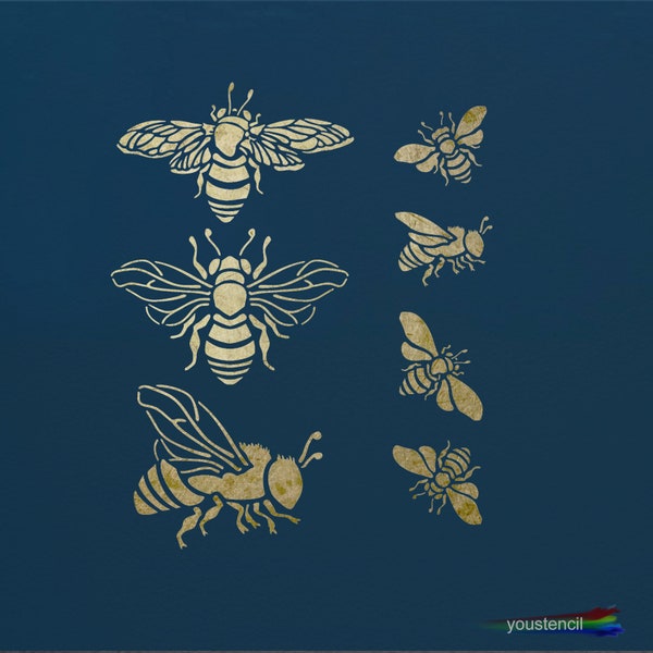 Pochoir abeille pour murs, meubles et objets d'art ST48