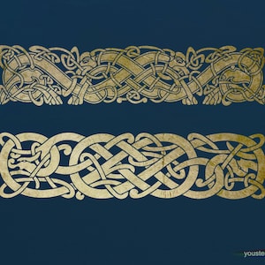 Large Celtic Knot Border Stencils for Walls, Furniture and Art , ST123