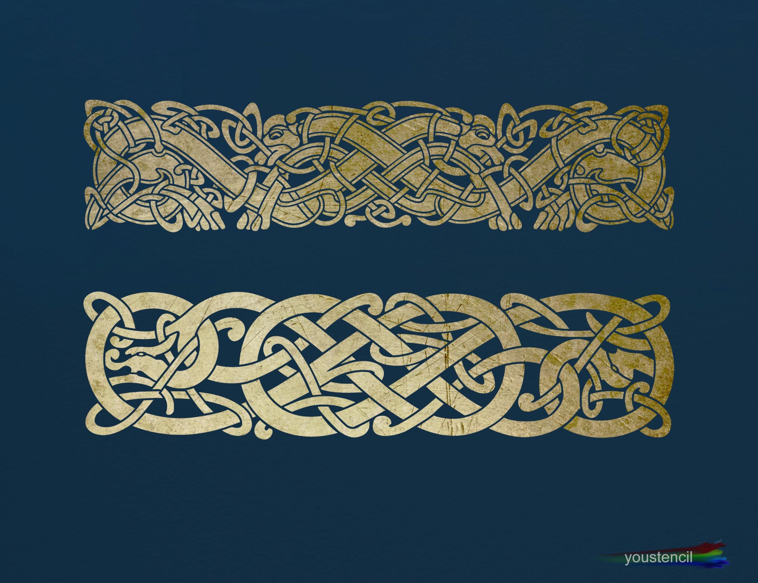 Keltischer Baum Des Lebens Schablone 7,62cm - Irische Knoten Design Für Wände & Deko