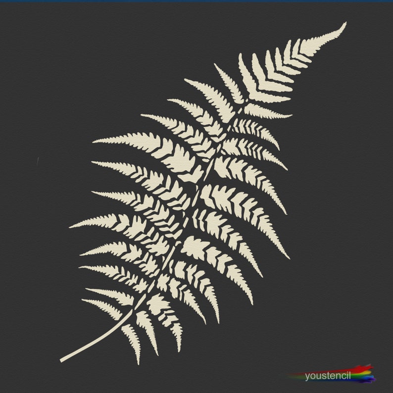 Лист папоротника рисунок шаблон