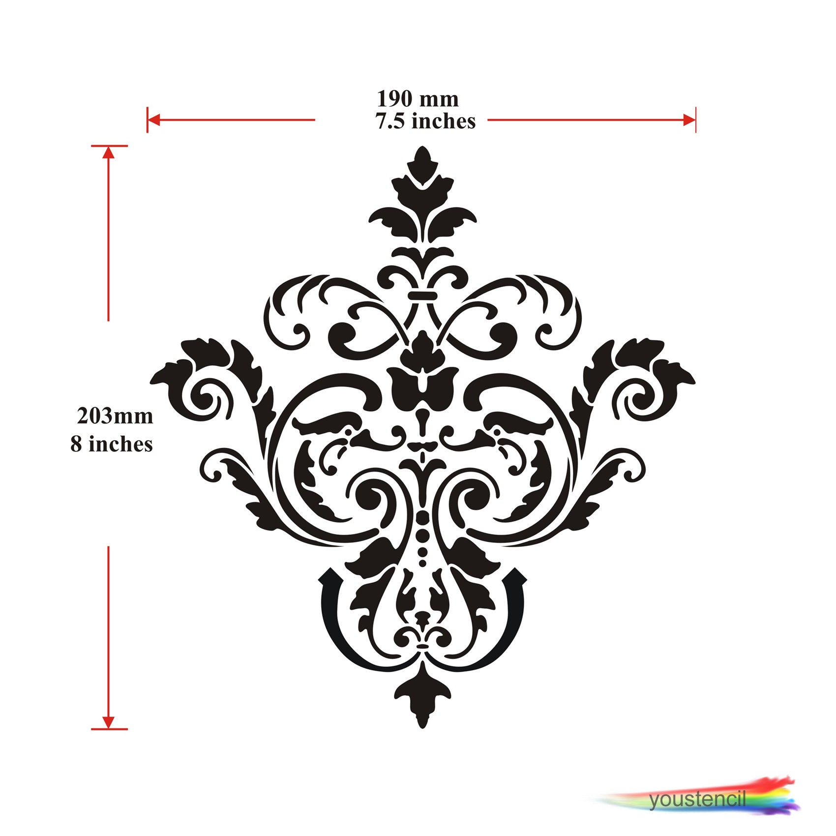 Damask Stencil for Art, Walls, and Furniture ST26 - Etsy