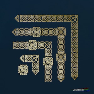 Celtic Knot Border Stencil Set. For Walls, Art and Furniture.  ST89