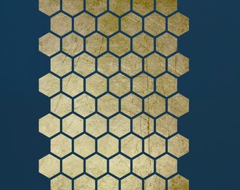 Honeycomb Stencil, for Walls, Art and Furniture.   ST25