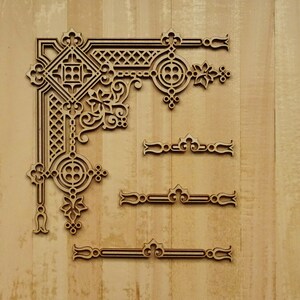 Gothic Vector Corner Design 104. Svg Dxf Ai Cdr Pdf - Etsy