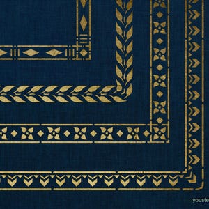 Border Stencil Set with Corners, For Art, Walls and Furniture ST49