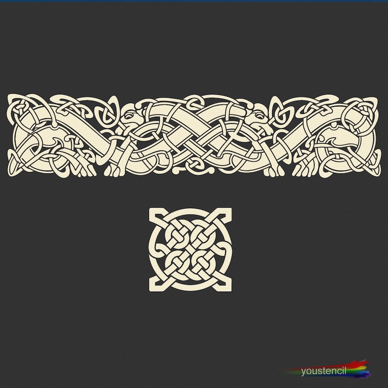 celtic knot stencil for art walls and furniture st99 etsy