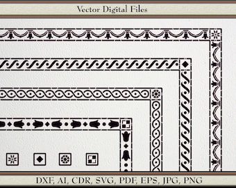 Victorian Borders With Corners and Terminations #29D, Digital