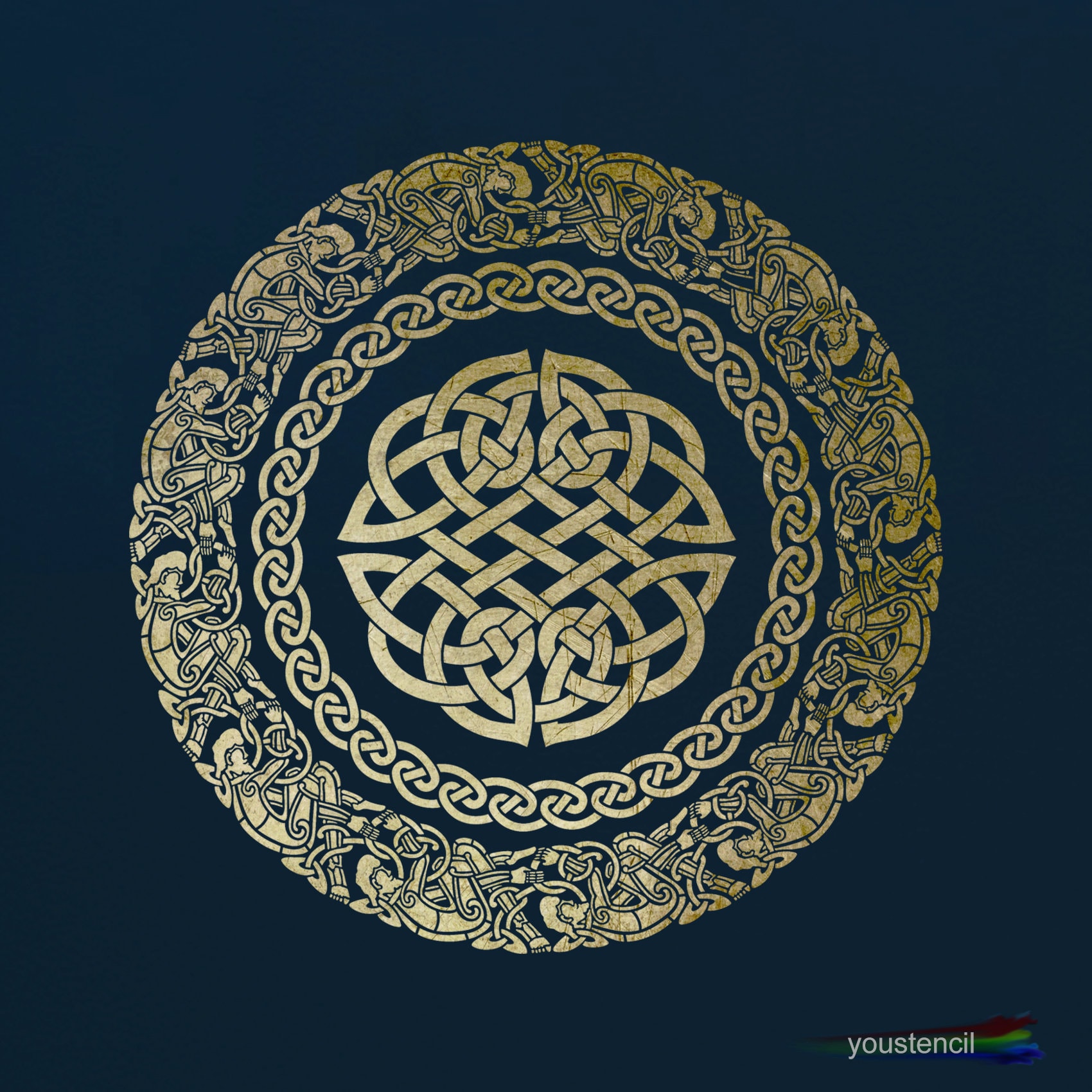 Celtic Knot Mandala Stencil for Art ST95 | Etsy