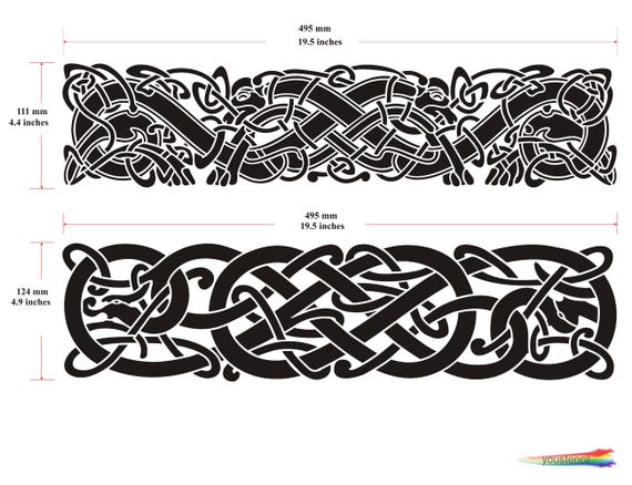 Keltischer Baum Des Lebens Schablone 7,6x7,6cm - Irische Knoten Wandschablone
