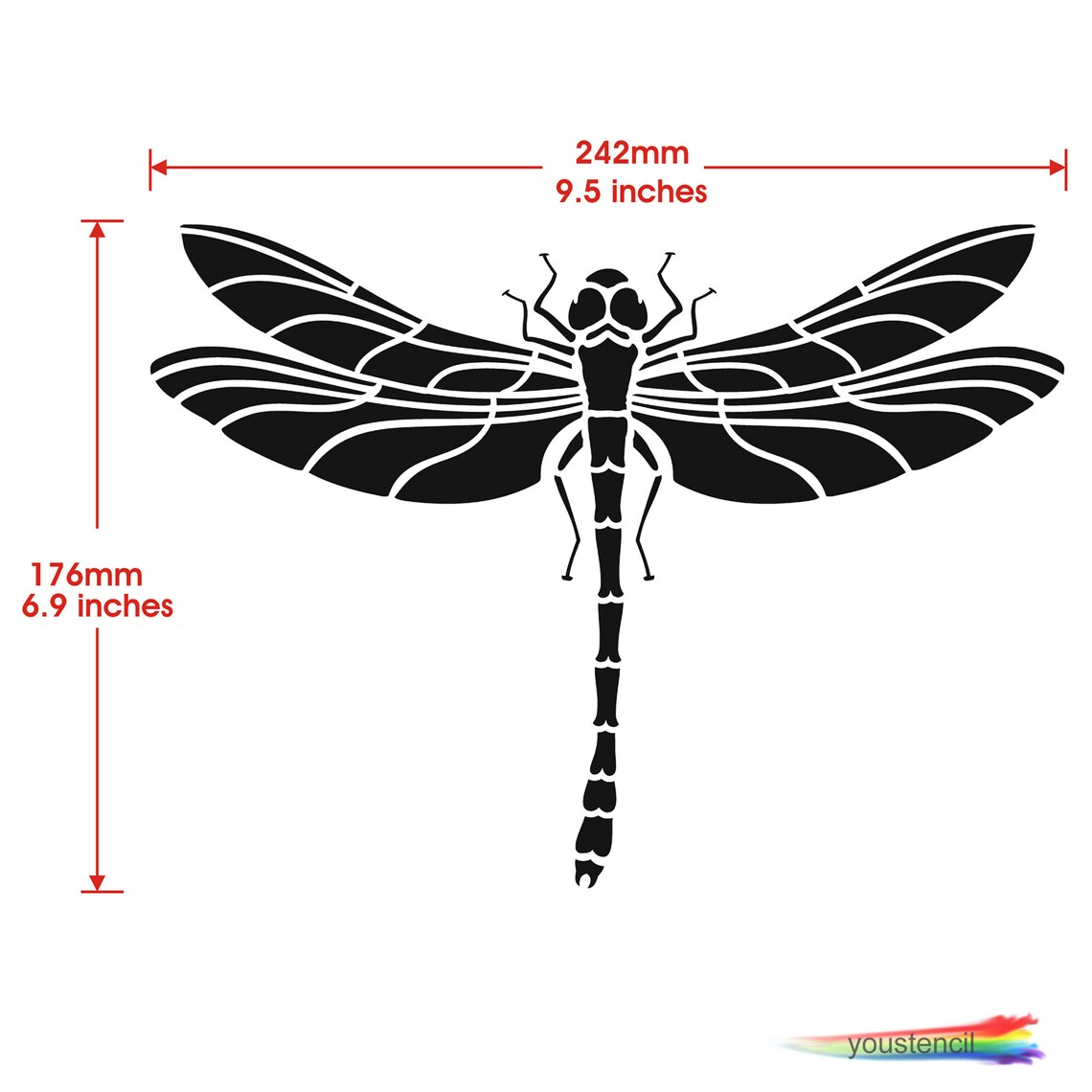 Dragonfly Stencil for Walls Art and Furniture. ST9 | Etsy