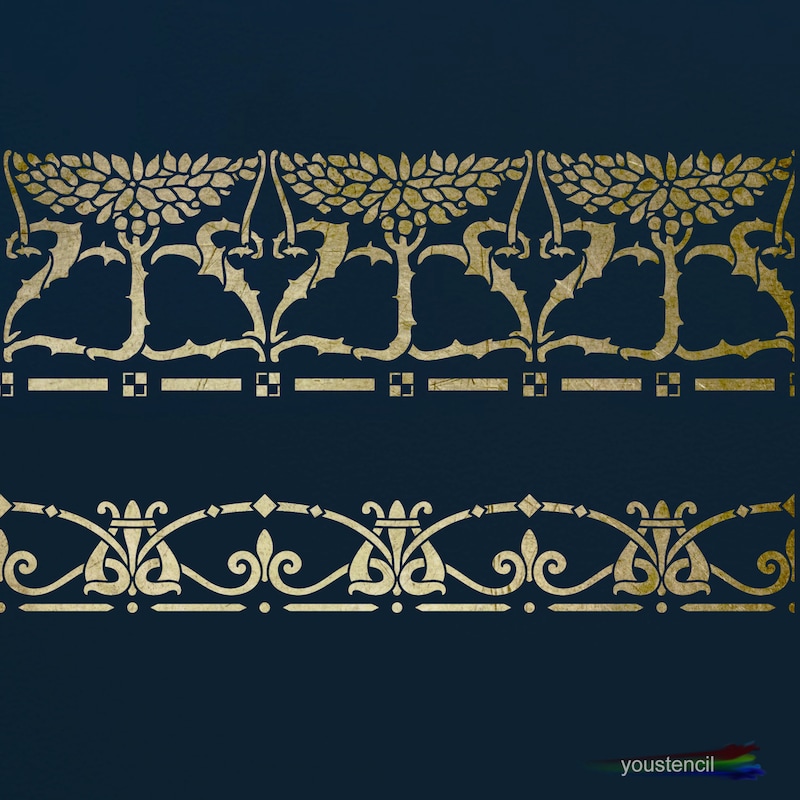 Border Stencil - Etsy