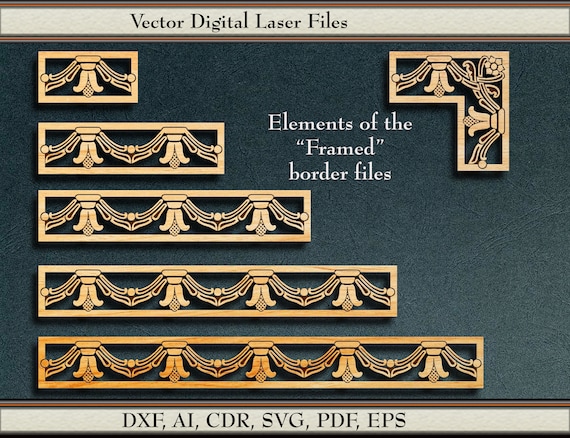 Victorian Border Vector, #1. Svg, Dxf, Ai, Cdr, Pdf, Eps. for