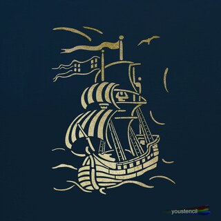 Stencil Grande Per Fustellatura E Goffratura A Tema Faro E Mare, Per Scrapbooking E Biglietti Fai Da Te