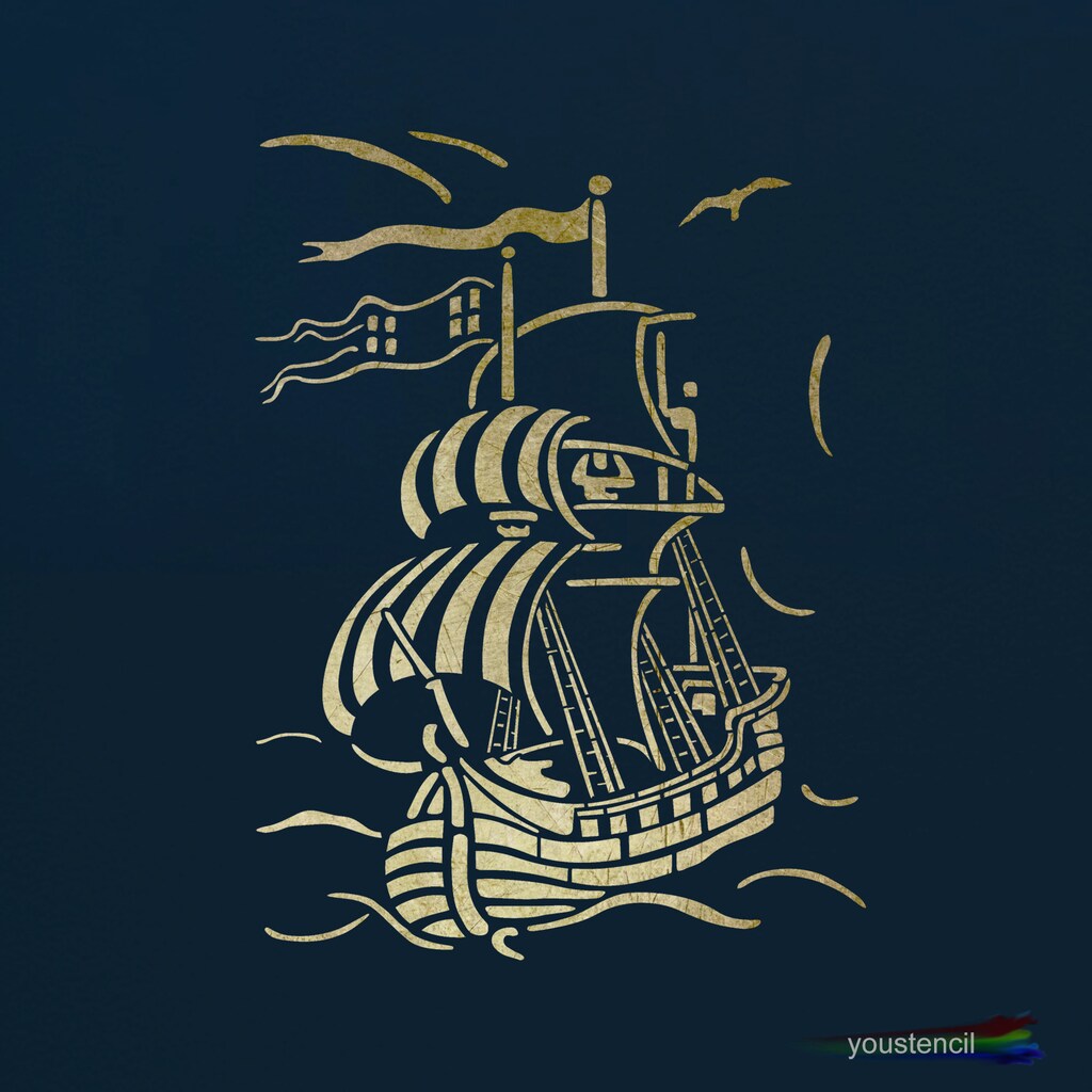 Stencil Grande Per Fustellatura E Goffratura A Tema Faro E Mare, Per Scrapbooking E Biglietti Fai Da Te