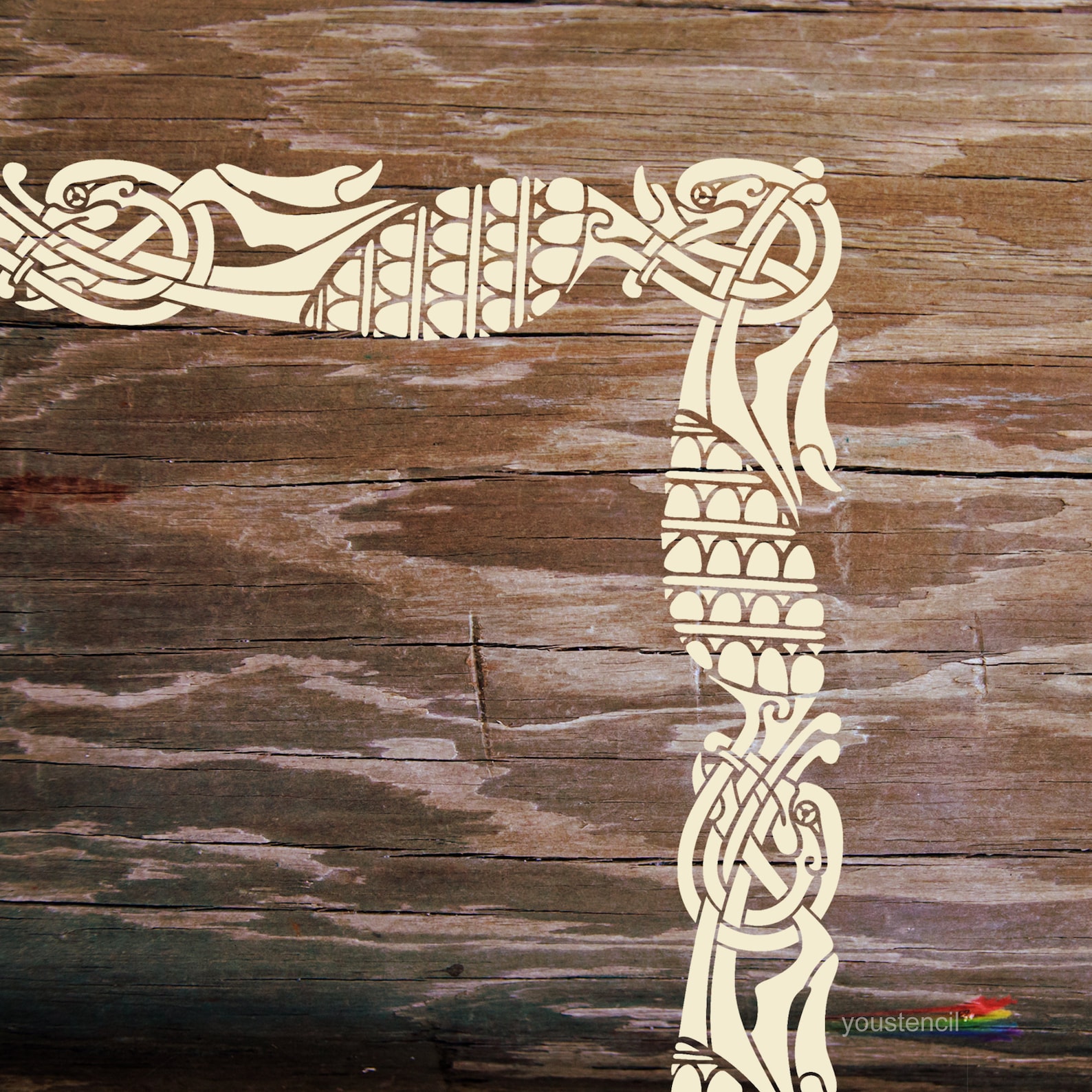 Celtic Viking Border Stencil With Corners. ST35 Etsy