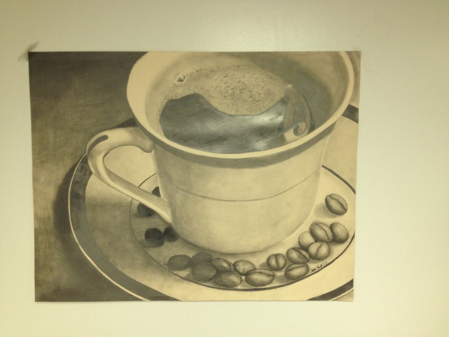 Coffee Cup Drawing Stock Illustration - Download Image Now - 2015, Black  And White, Business - iStock, image size:1500x1125